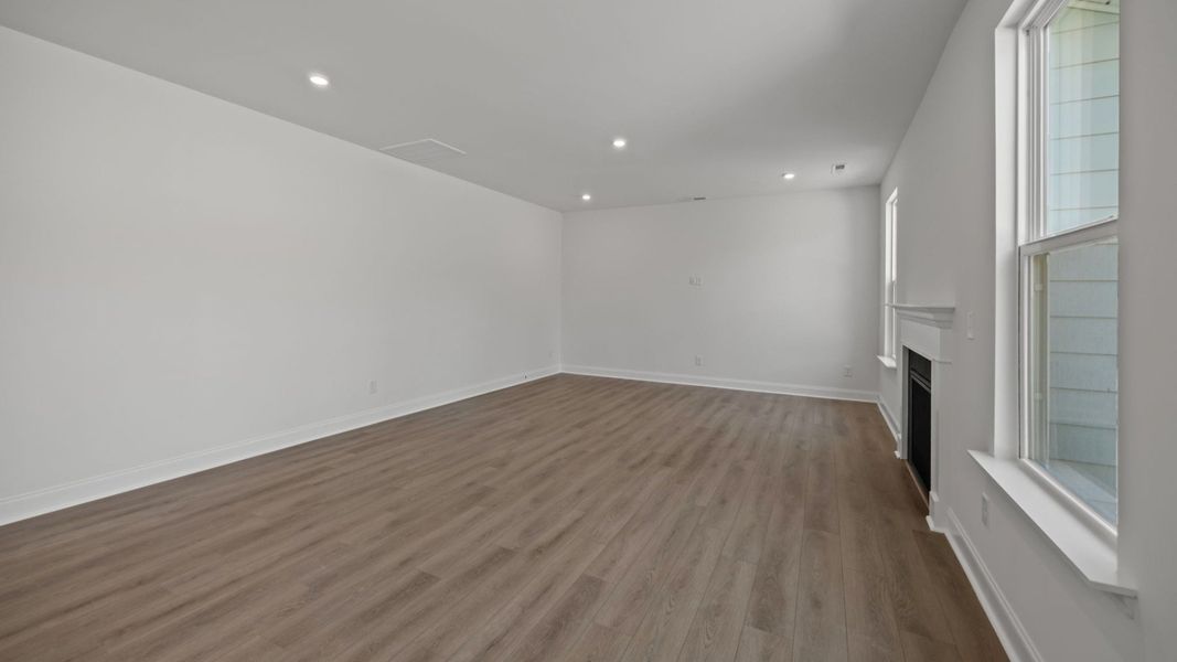 The Burton Plan in Farms at Bellingham by DRB Homes in Charlotte NC - Living area