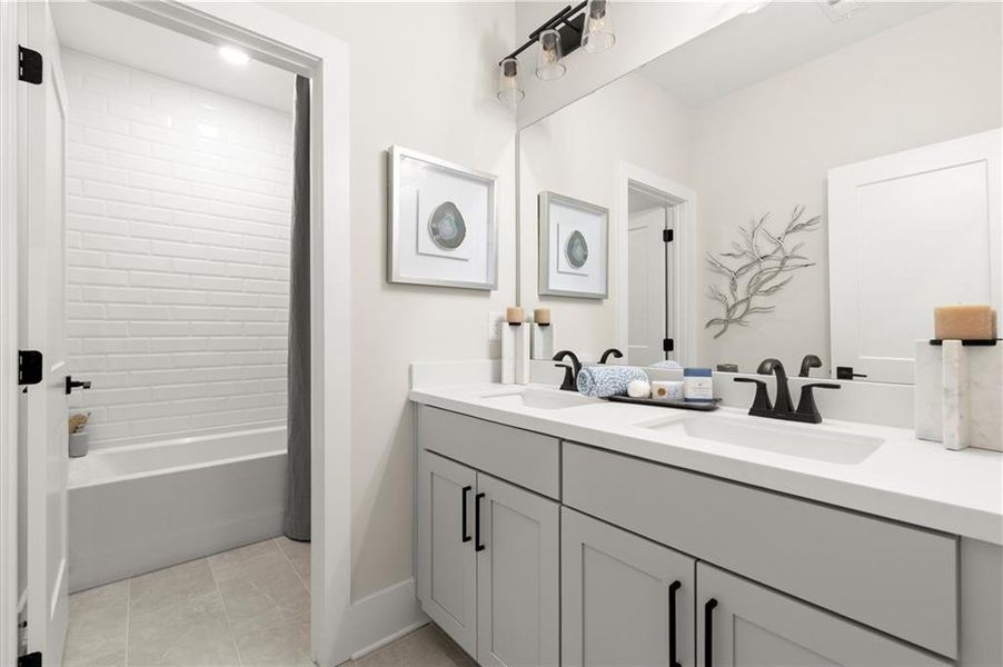 Furnished interior view inside a new home in Hillgrove Preserve, Powder Springs (Image 39).