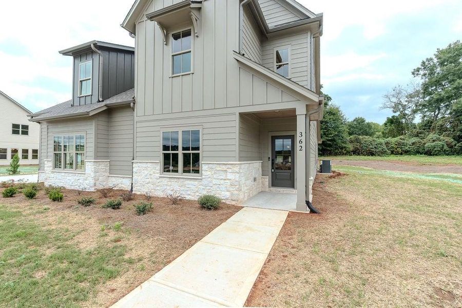 Exterior details and patio area of a home in , Hoschton (Image 33).