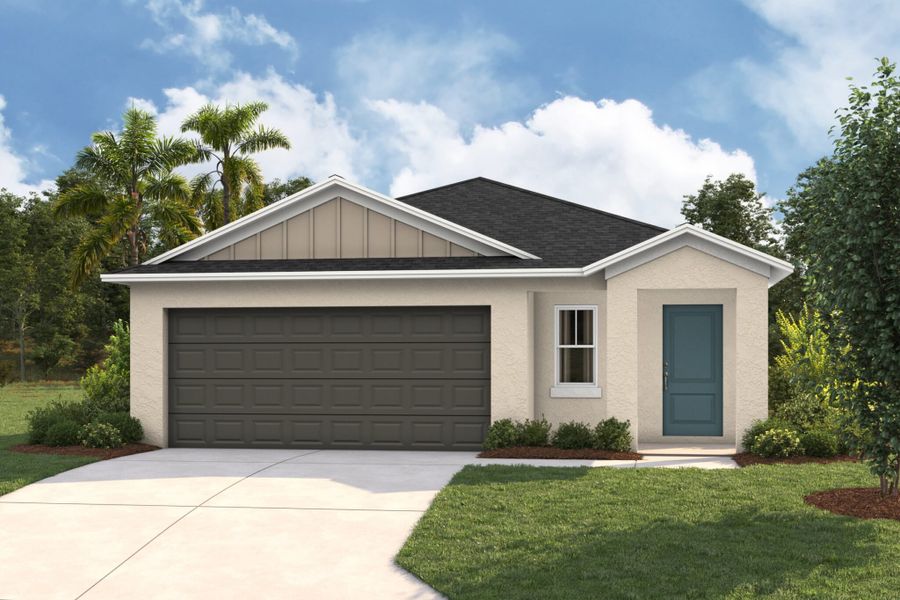 Representative exterior photo of a completed home built from the Magenta by Casa Fresca Homes in Scenic Terrace, Lake Hamilton, FL (Image 4). Representative exterior photo of a completed home built from the Magenta by Casa Fresca Homes in Scenic Terrace, Lake Hamilton, FL (Image 4).