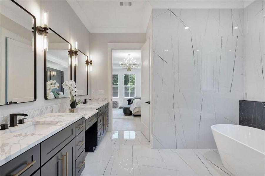 Furnished interior view inside a new home in , Suwanee (Image 29).