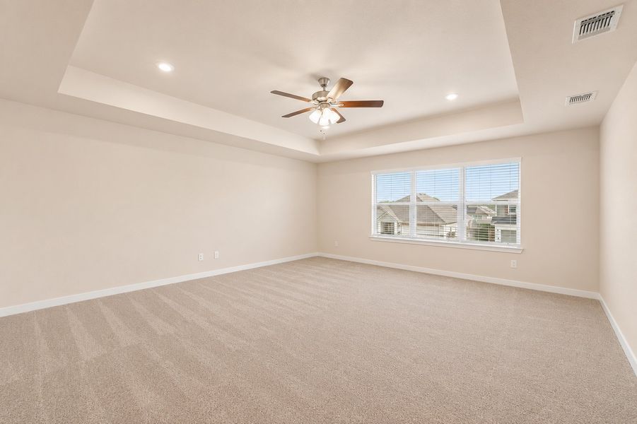 Representative unfurnished interior of a home built from the Honor by Omega Builders in Grove East, Temple (Image 13). Representative unfurnished interior of a home built from the Honor by Omega Builders in Grove East, Temple (Image 13).
