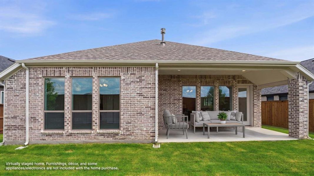 Exterior details and patio area of a home in M3 Ranch, Mansfield (Image 2).