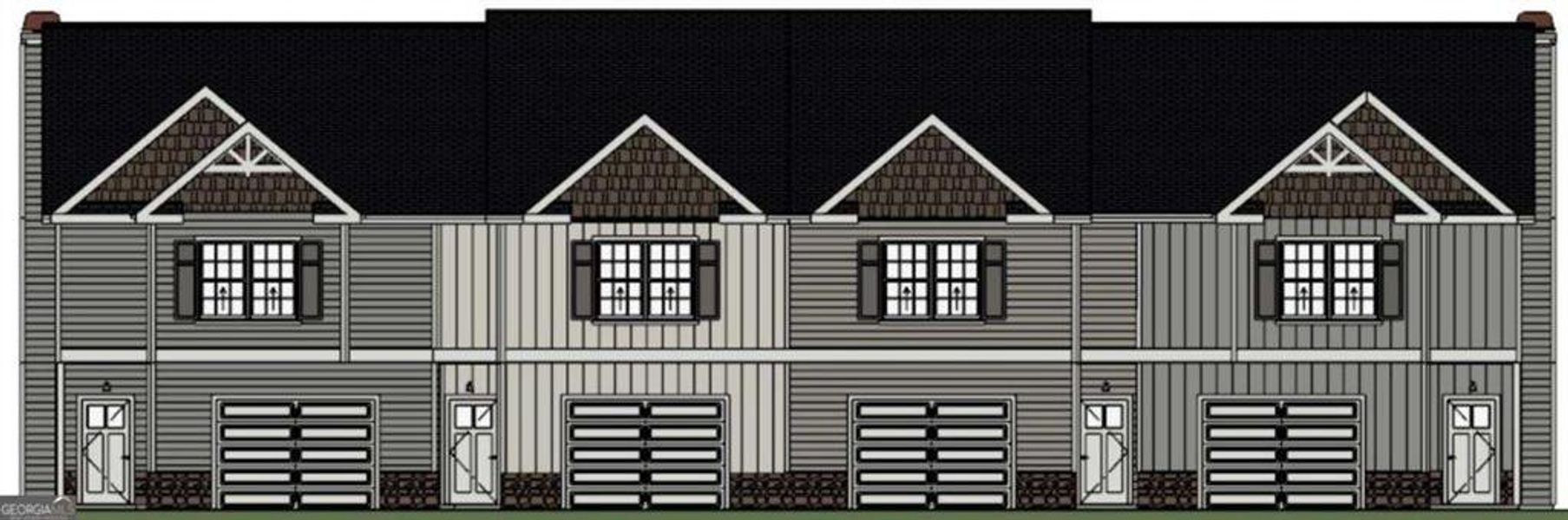 Exterior rendering of this home design in , Lula, GA (Image 1). Exterior rendering of this home design in , Lula, GA (Image 1).