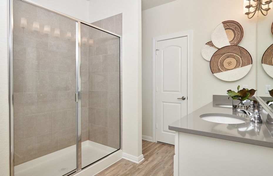 Furnished interior in a model home at Summerlyn in Leander (Image 29).