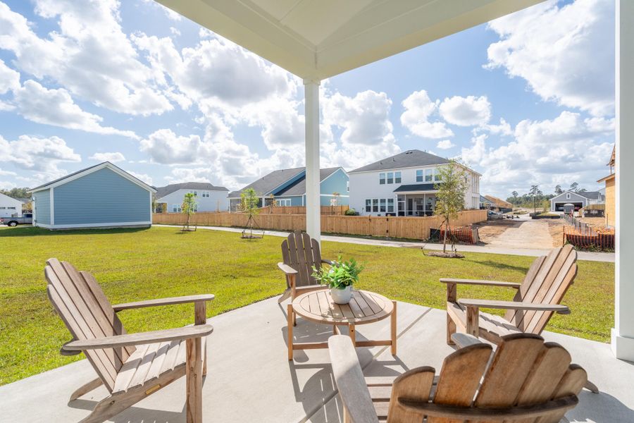 Exterior details and patio area of a home in Carnes Crossroads, Summerville (Image 4).