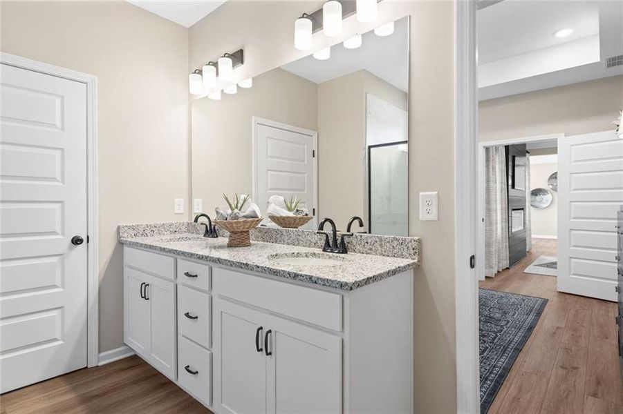 Furnished interior view inside a new home in Sagebrook, Powder Springs (Image 14). Furnished interior view inside a new home in Sagebrook, Powder Springs (Image 14).