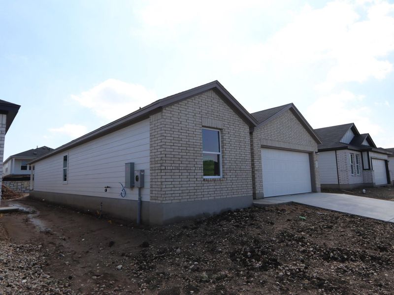 Exterior details and patio area of a home in Marble Creek Crossing, Austin (Image 4). Exterior details and patio area of a home in Marble Creek Crossing, Austin (Image 4).