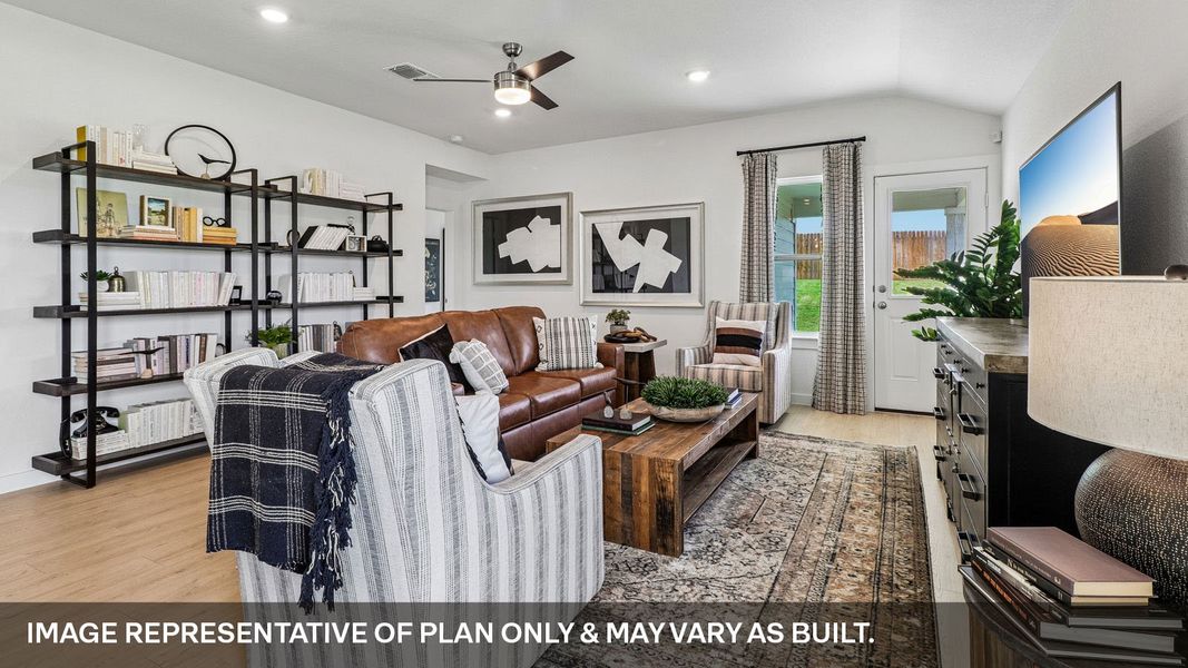 Furnished interior view inside a new home in Trails at Wildhorse, Austin (Image 10).