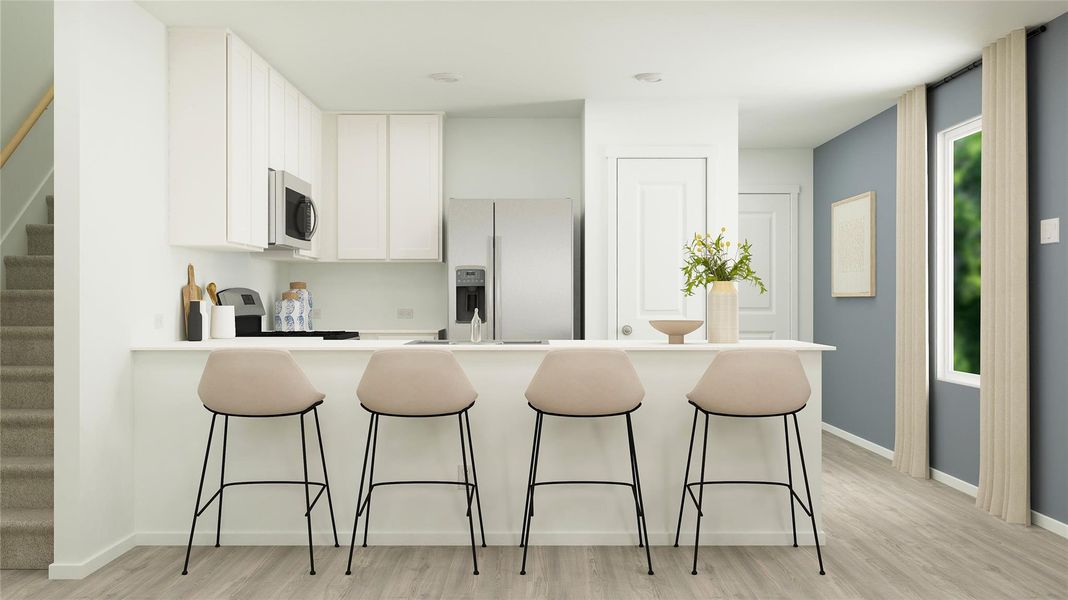 Furnished interior view inside a new home in Cool Water at Sonterra: Cottage Collection, Jarrell (Image 10).