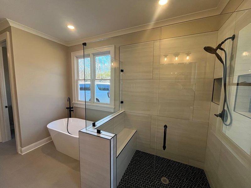 Furnished interior view inside a new home in , White (Image 39).