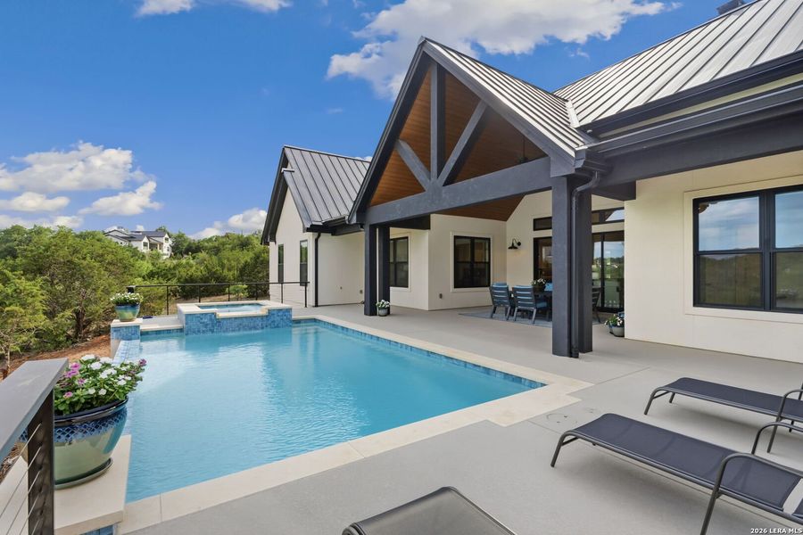 Exterior details and patio area of a home in , New Braunfels (Image 24).