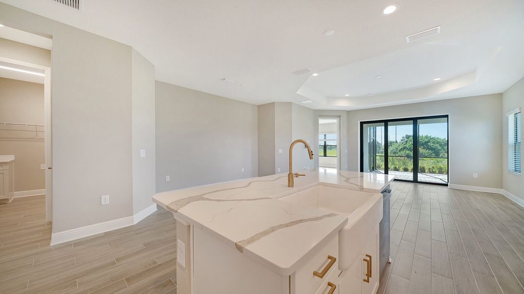 Furnished interior view inside a new home in Vistera of Venice, Englewood (Image 6).