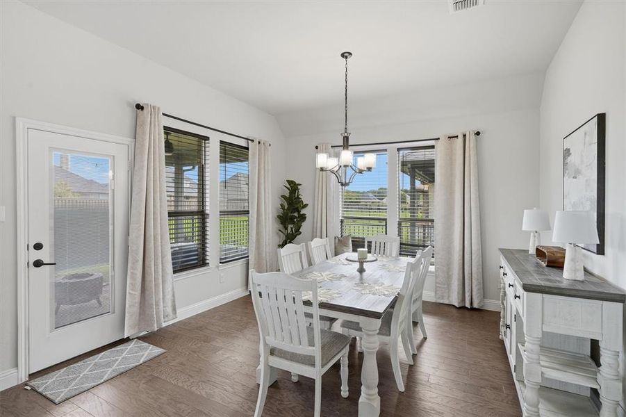 Furnished interior view inside a new home in Abe's Landing, Granbury (Image 6).