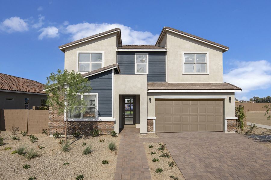 Representative exterior photo of a completed home built from the Pacific by Mattamy Homes in Landmarke, Queen Creek, AZ (Image 25).