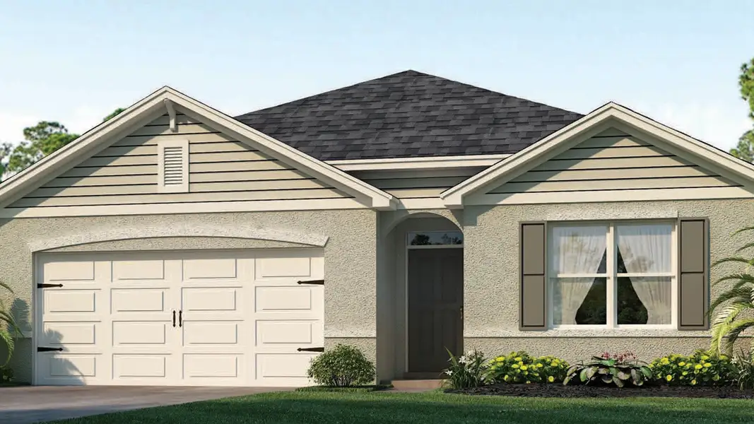 Front exterior of a new home in Sun N Lake, Sebring, FL, highlighting curb appeal (Image 2).