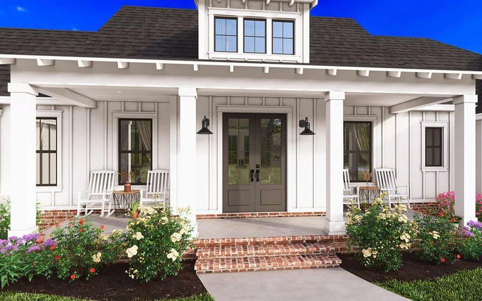 Exterior details and patio area of a home in Oak Water Ranch, Granbury (Image 3).