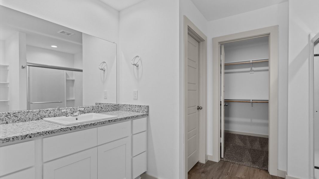 Representative furnished interior of a home built from the The Justin by D.R. Horton in Allen Farms, Lubbock (Image 12).