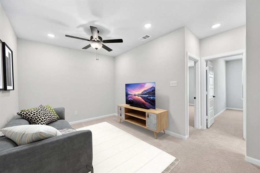 Furnished interior view inside a new home in Hillside at Las Colinas, Irving (Image 6).