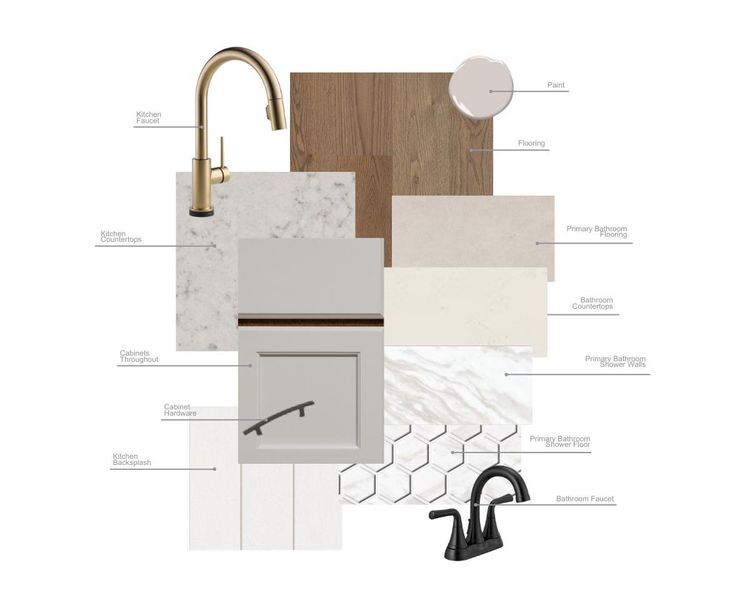 Sample of building materials used in homes in Prairie Collection at The Meadows, Denton (Image 17).