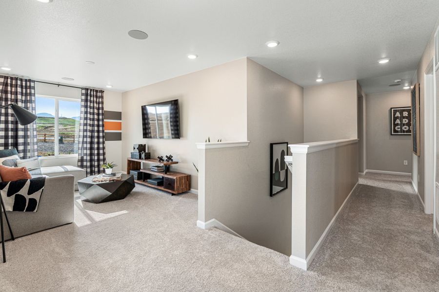Representative furnished interior of a home built from the Granby by Taylor Morrison in Trailstone, Arvada (Image 24).
