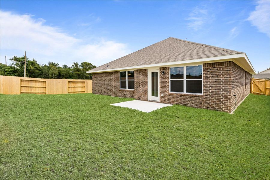 Exterior details and patio area of a home in River Ranch Trails, Dayton (Image 3). Exterior details and patio area of a home in River Ranch Trails, Dayton (Image 3).