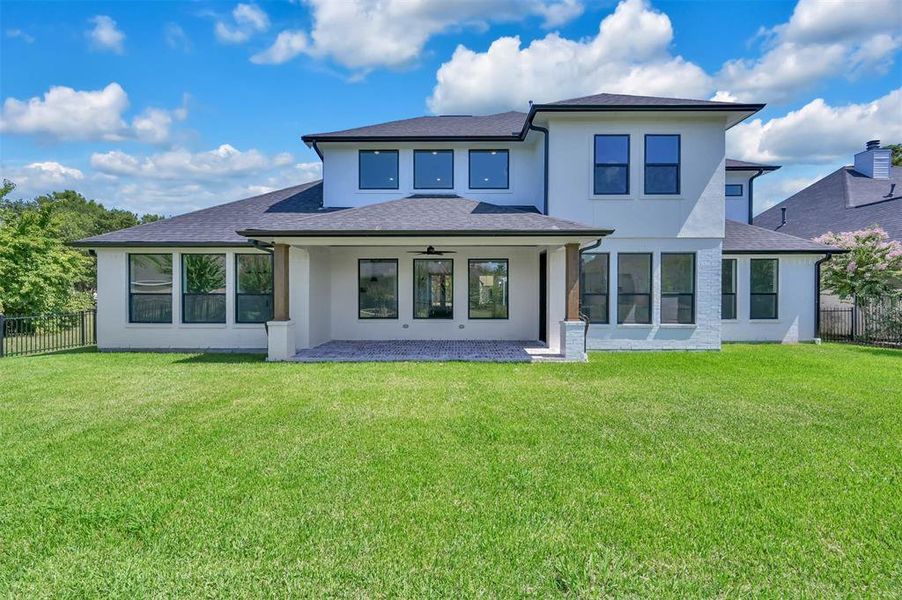 Similar Back Elevation Showing Covered Patio Built by Tx Best Home Builders