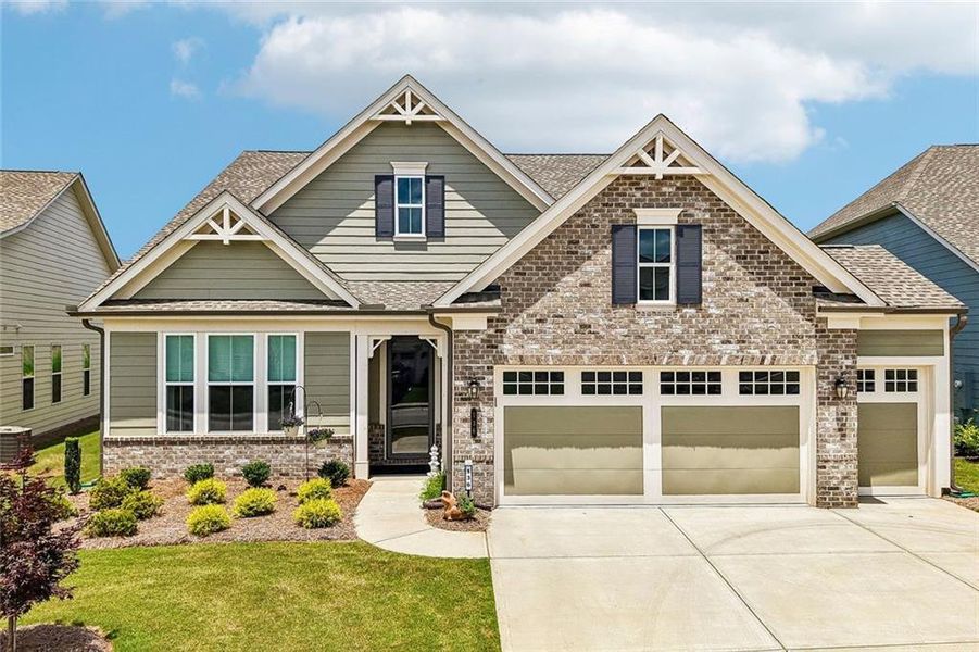 Front exterior of a new home in , Hoschton, GA, highlighting curb appeal (Image 29). Front exterior of a new home in , Hoschton, GA, highlighting curb appeal (Image 29).
