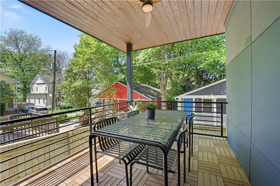 Exterior details and patio area of a home in , Atlanta (Image 28).