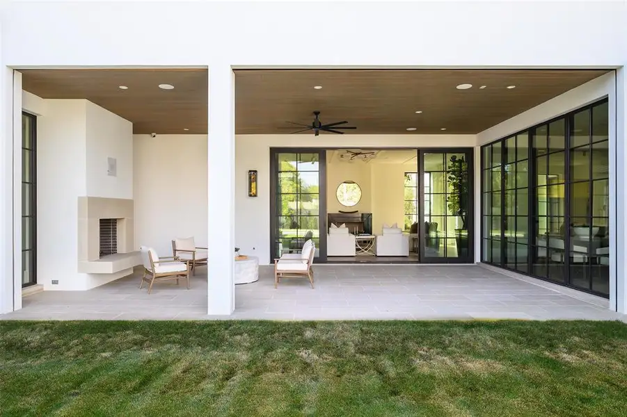View of patio with a ceiling fan View of patio with a ceiling fan