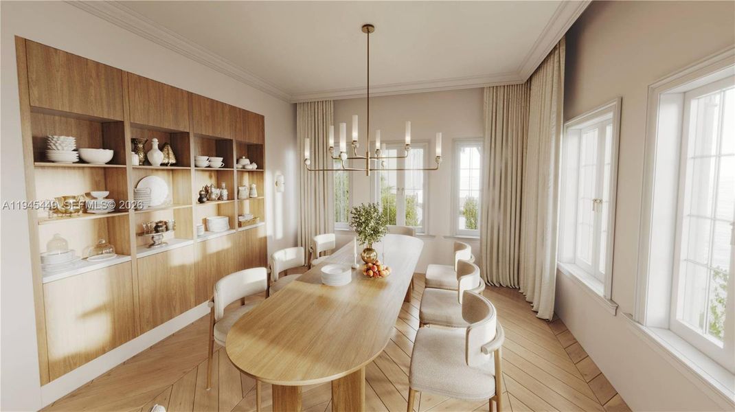 Furnished interior view inside a new home in , Miami (Image 9).