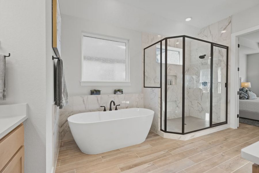 Furnished interior view inside a new home in 6 Creeks, Kyle (Image 17).