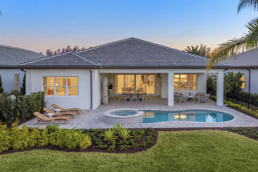 Representative exterior photo of a completed home built from the Amethyst by GL Homes in Valencia Ridge, Wesley Chapel, FL (Image 20).