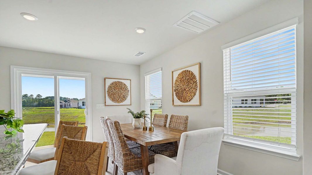 Furnished interior view inside a new home in Fox Run, Supply (Image 9). Furnished interior view inside a new home in Fox Run, Supply (Image 9).