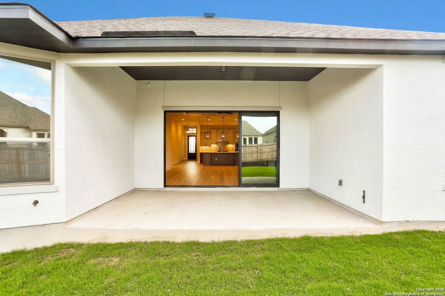 Exterior details and patio area of a home in Legacy at Lake Dunlap, New Braunfels (Image 25). Exterior details and patio area of a home in Legacy at Lake Dunlap, New Braunfels (Image 25).