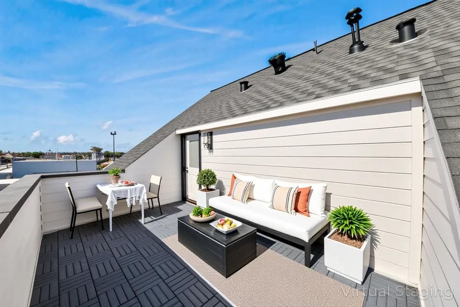 Exterior details and patio area of a home in , Houston (Image 22).