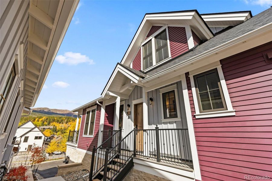 Exterior details and patio area of a home in , Breckenridge (Image 26). Exterior details and patio area of a home in , Breckenridge (Image 26).