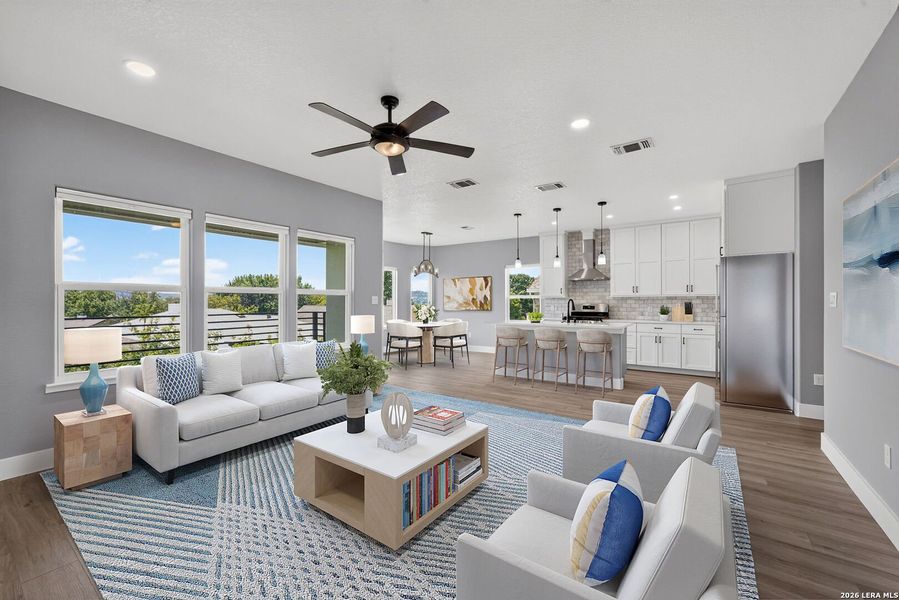 Furnished interior view inside a new home in , Kerrville (Image 8).