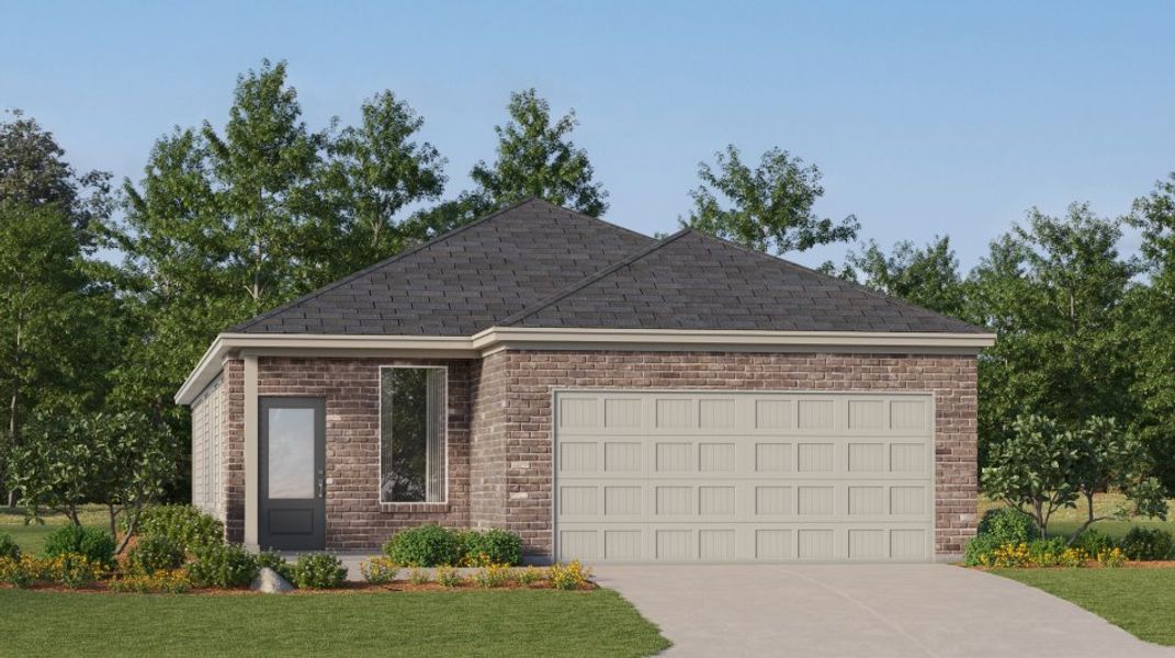 Front exterior of a new home in Vida, San Antonio, TX, highlighting curb appeal (Image 1). Front exterior of a new home in Vida, San Antonio, TX, highlighting curb appeal (Image 1).