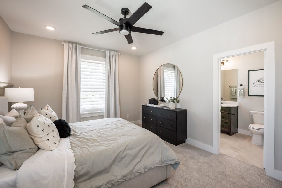 Representative furnished interior of a home built from the Camden by Tri Pointe Homes in Bridgeland, Cypress (Image 52).