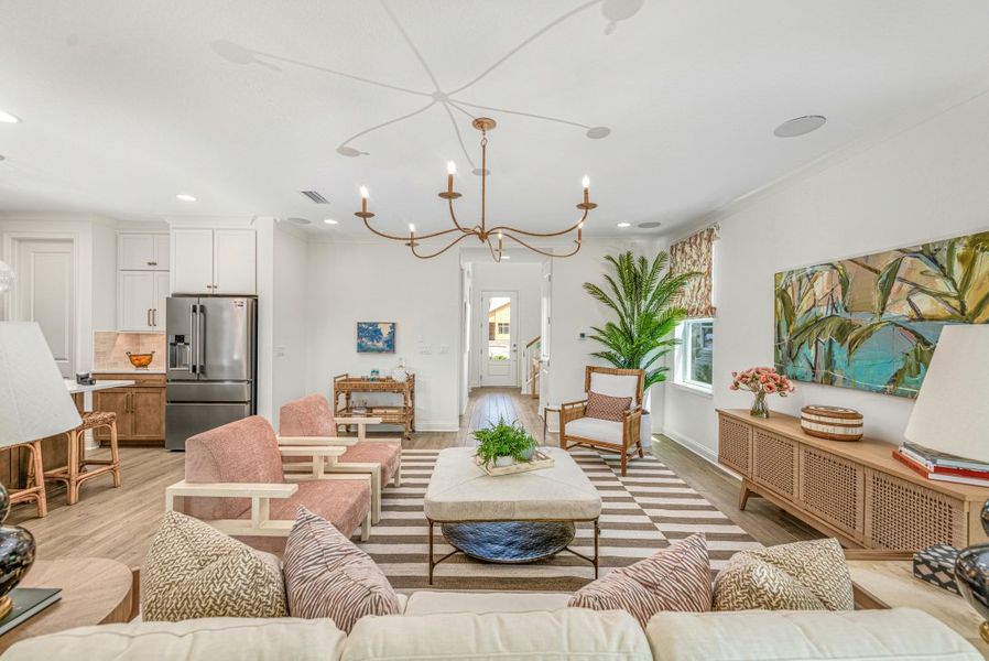 Representative furnished interior of a home built from the Miramar by Riverside Homes in Mariposa at EverRange, Jacksonville (Image 18).