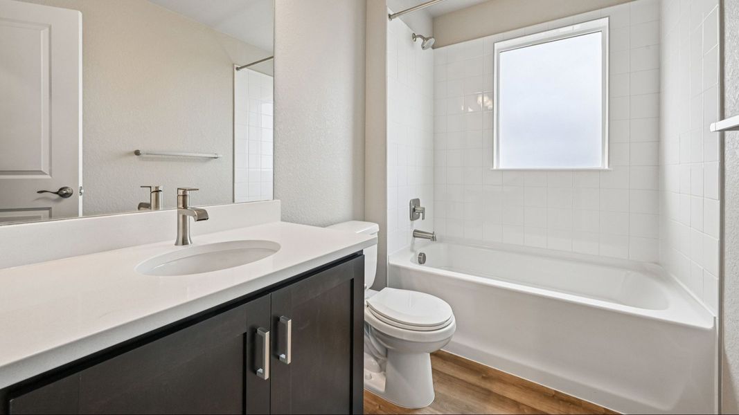 Furnished interior view inside a new home in Windler Townhomes, Aurora (Image 32). Furnished interior view inside a new home in Windler Townhomes, Aurora (Image 32).