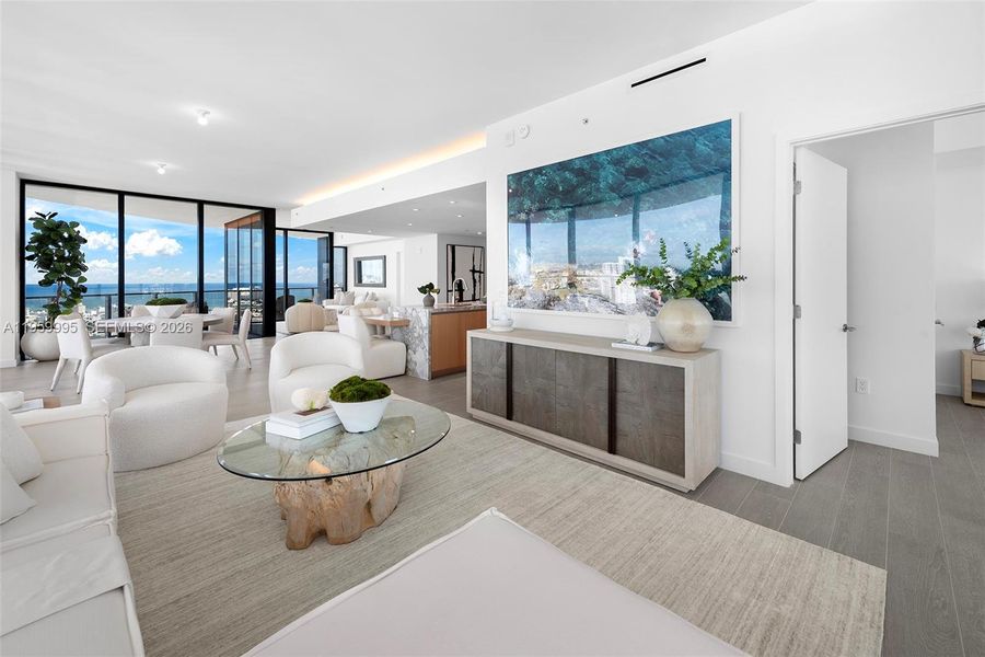 Furnished interior view inside a new home in , Miami Beach (Image 34).