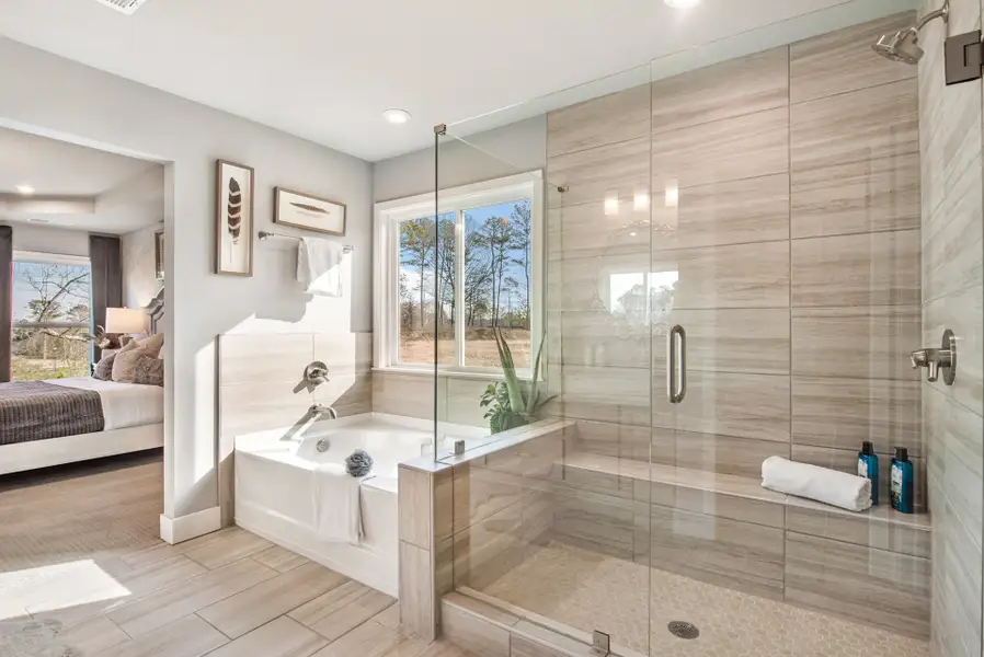 Representative furnished interior of a home built from the Grandin by Fischer Homes in The Dunes at Sandbar, Santa Rosa Beach (Image 86).