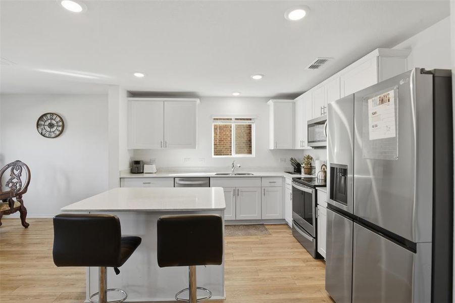 Kitchen open to living ara