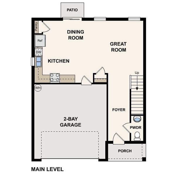 2D floor plan layout for the Lynford II by Century Complete in The Cottages at Scenic Terrace, Haines City, FL (Image 3).