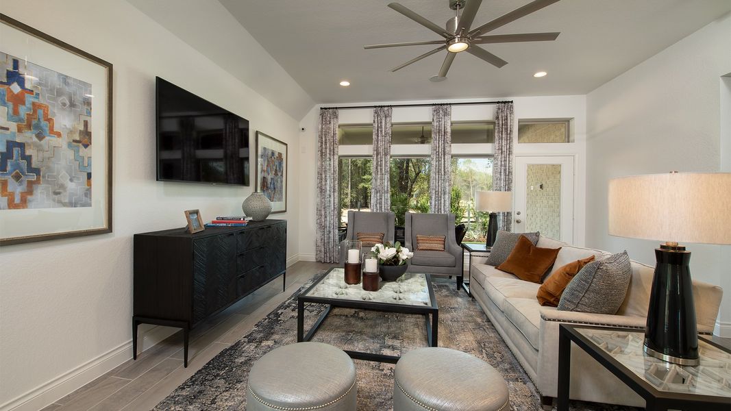 Furnished interior view inside a new home in Briggs Ranch, San Antonio (Image 57).