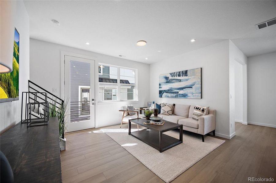 Furnished interior view inside a new home in The Commons at Victory Ridge, Colorado Springs (Image 9).