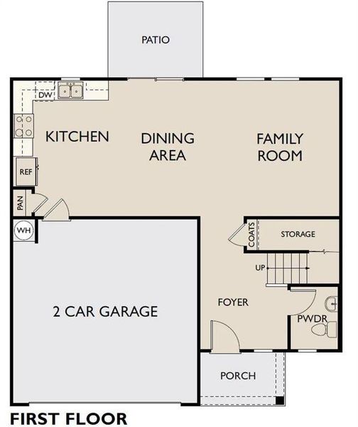 2D floor plan layout of this home in Mt. Tabor Ridge, Dallas, GA (Image 3).