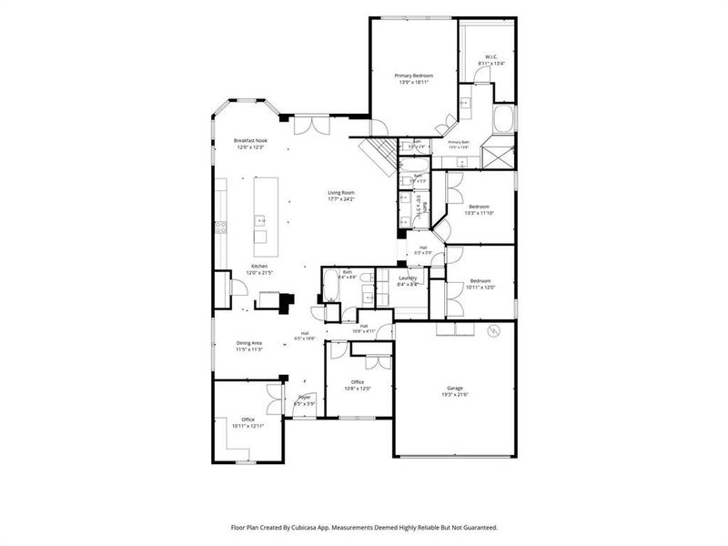 2D floor plan layout of this home in Covenant Springs, Springtown, TX (Image 4).